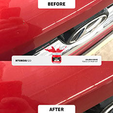 Reparación de retoque antes y después 14