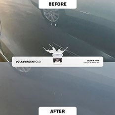 Reparación de retoque antes y después 18